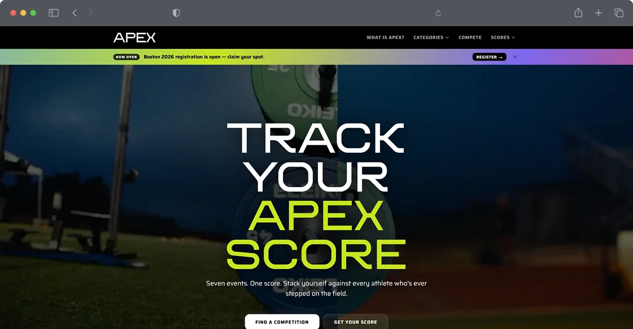 APEX Athletics — site overview