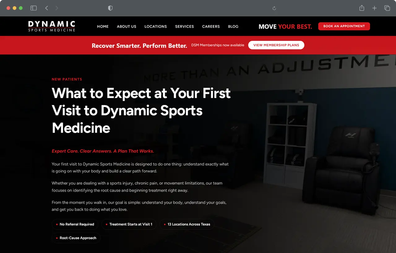 Dynamic Sports Medicine — internal service page